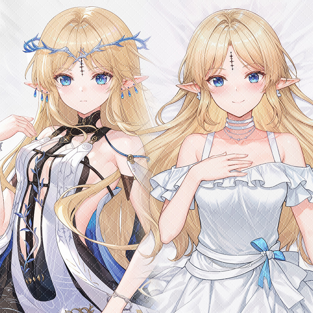 Wuthering Waves ปลอกหมอนผิวพีช 2Way Janainese อะนิเมะเกมหมอน