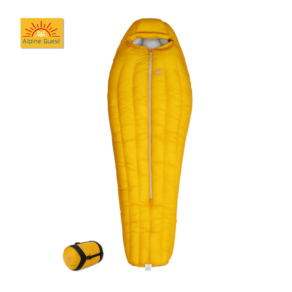 Original Alpine Guest Ultralight 95% 850fp 700g เป็ดลงเติมถุงนอนกลางแจ้ง Camping Cold Weather Sleepi