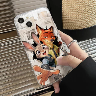 เคสไอโฟน11 ซูมสองครั้งตลกกระต่ายกระต่ายอ่อนนุ่ม สำหรับ iPhone 13 16 17 11 15 14 12 Pro Max 15 7 8 16 14 Plus XR X XS Max