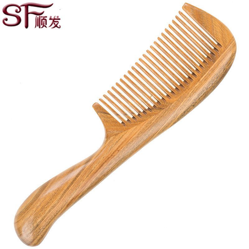 ไม้จันทน์สีเขียว YYM1-24-A หวีหวีหยกไม้จันทน์ไม้จันทน์ขยายขายส่งแท้หนา NXP0