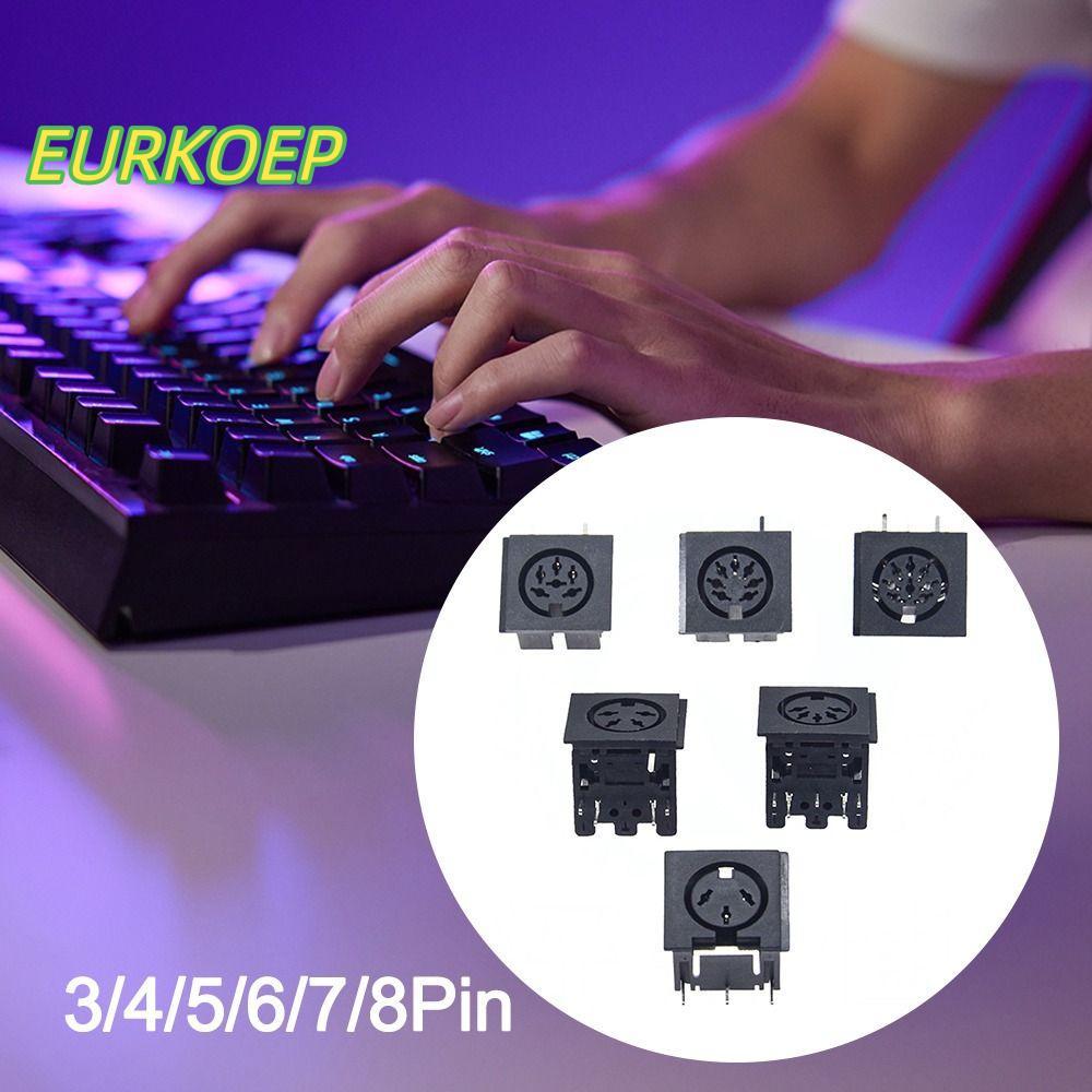 MAILE DIN หญิงซ็อกเก็ตเชื่อมต่อ, 4 P/5 P/6 P/7 P/8 P PCB แผง Mount Mini DIN มินิแจ็ค, DIN ซ็อกเก็ต S