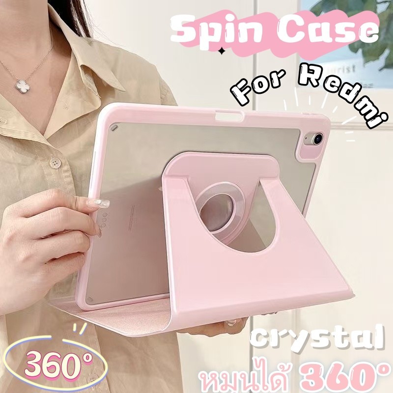 2025 NEW✨เคสหมุนได้ 360° สำหรับ for Redmi Pad 2/SE 11นิ้ว/Pro12.1 Mi Pad 6/7/8 Proพร้อมช่องใส่ปากกา