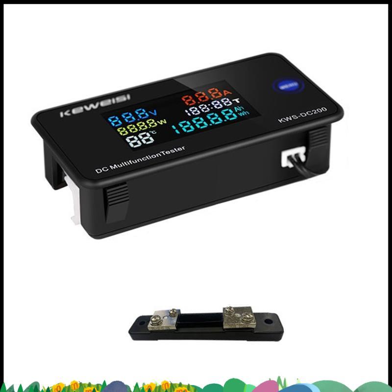 Super KEWEISI DC 0-200V โวลต์มิเตอร์แอมป์มิเตอร์ KWS Power Meter LED Digital DC Wattmeter มิเตอร์ไฟฟ