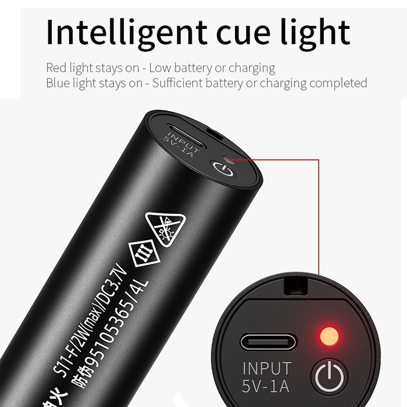 SUPERFIRE S11-F ไฟฉายซูมได้ 2W รีชาร์จได้ แบบพกพา แบบทัคติคัล สำหรับงาน แคมป์ปิ้ง เดินป่า ขี่จักรยาน ตกปลา - รูปที่ 6