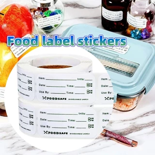 ของมาใหม่！500ชิ้น/ม้วน ฉลากสติ๊กเกอร์ Kitchen Sticker แสดงวันผลิต-วันหมดอายุ สำหรับตู้เย็นตู้แช่แข็งป้าย