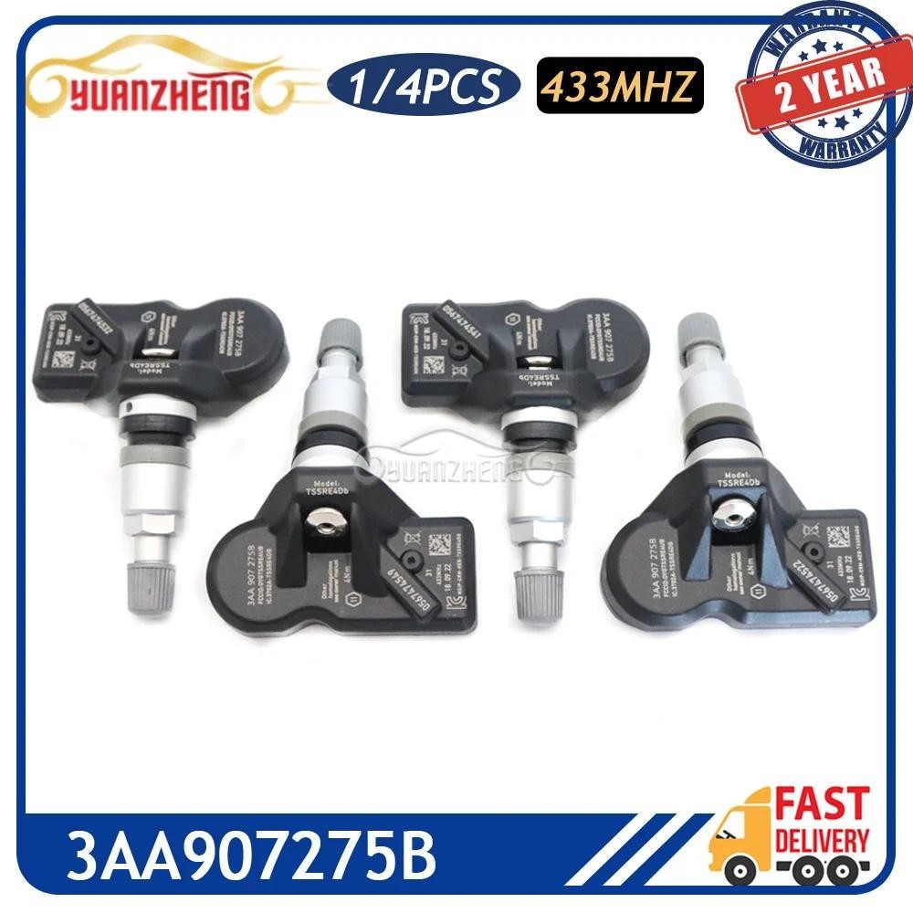 ระบบตรวจสอบเซ็นเซอร์ความดันลมยาง TPMS ในรถยนต์ 3AA907275B สําหรับ Volkswagen CC Ti guan Pas sat 2007