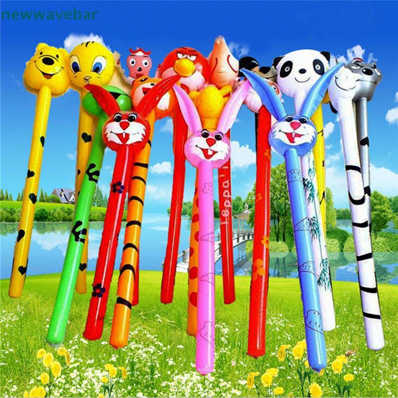 [HENGHOME] การ์ตูน Inflatbel Animal ค้อนเป่าลมยาว Stick ของเล่นเด็กกลางแจ้ง {TH}