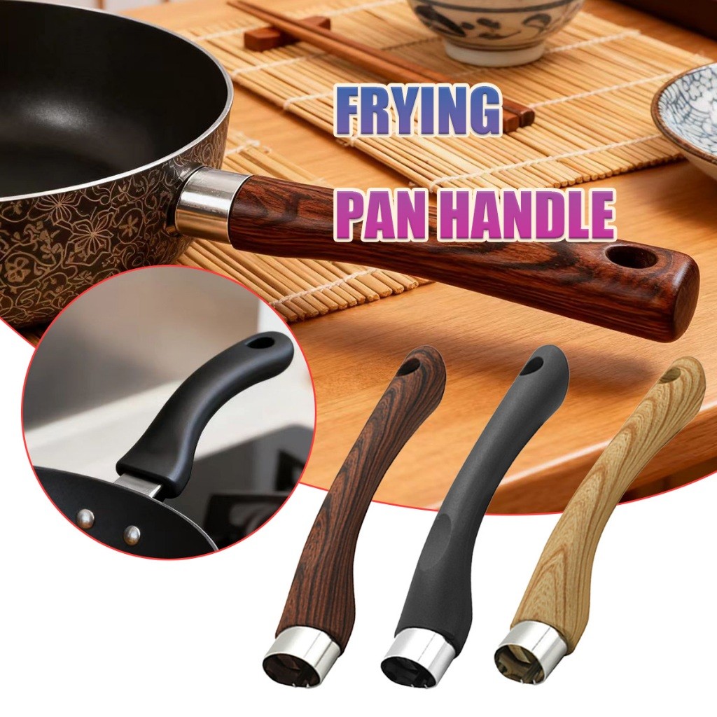 จัดส่งรวดเร็ว 19.9CM ด้ามจับหม้อ ด้ามจับกระทะ วัสดุไม้ 3สีให้เลือก สำหรับอุปกรณ์เสริมครัว การเปลี่ยนด้ามจับ - รูปที่ 2