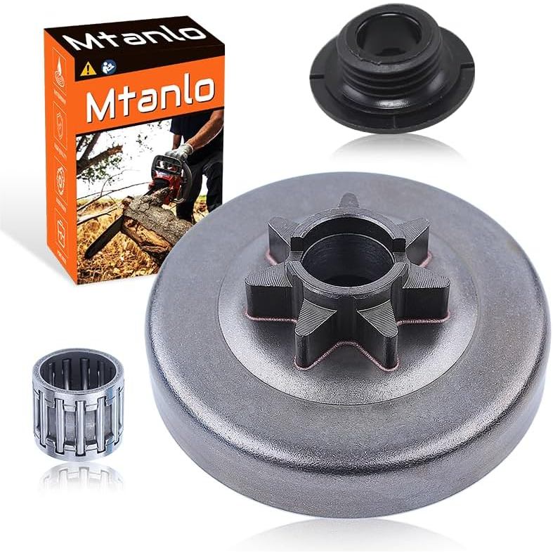 สําหรับ Husqvarna 455 460 461 Rancher กลองชุด - 3/8"-7 เฟืองเดือยพร้อมหนอนเกียร์และแบริ่งสําหรับ Jon