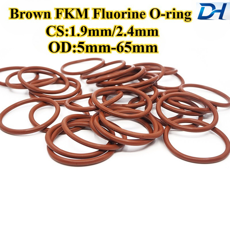 [SDH-OXQ] โอริงสีน้ําตาล FKMฟลูออรีน (CS1.9mm/2.4mm * OD5mm-65mm) แหวนปิดผนึกทนอุณหภูมิสูง ทนแรงดัน 