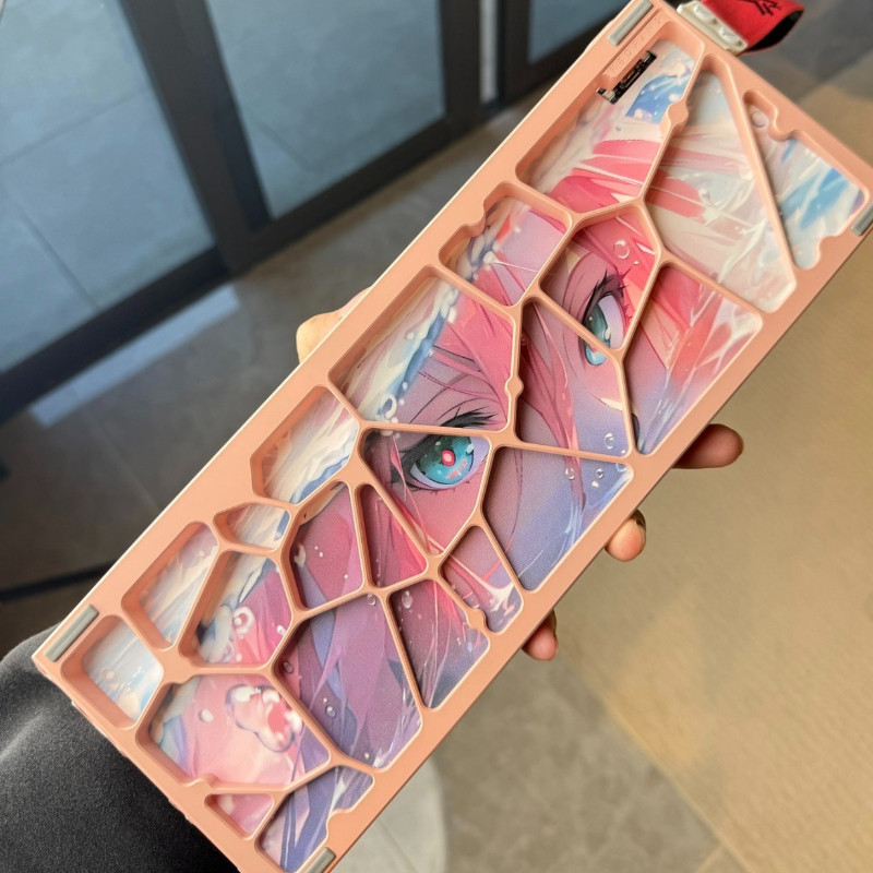 Holy60 Hollow คีย์บอร์ด Backplate ชุดแผ่นไฟที่กําหนดเองอลูมิเนียม GH60 Wooting60HE Hollow คีย์บอร์ดข