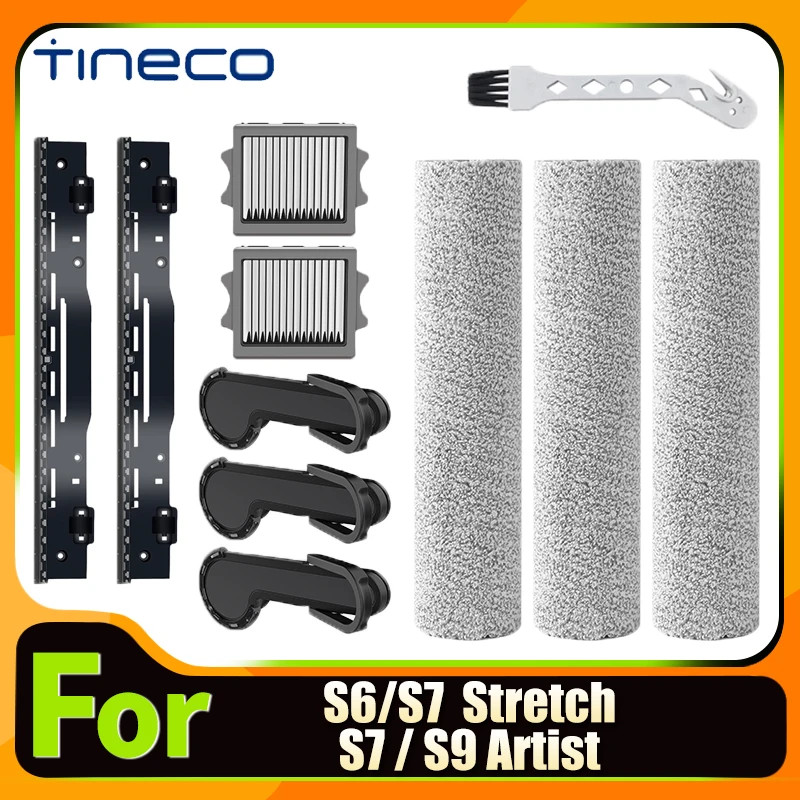 อุปกรณ์เสริมสําหรับ Tineco FLOOR ONE S7/S9 Artist Pro/Steam S6/S7 แปรงยืดลูกกลิ้งและตัวกรอง HEPA อะไ