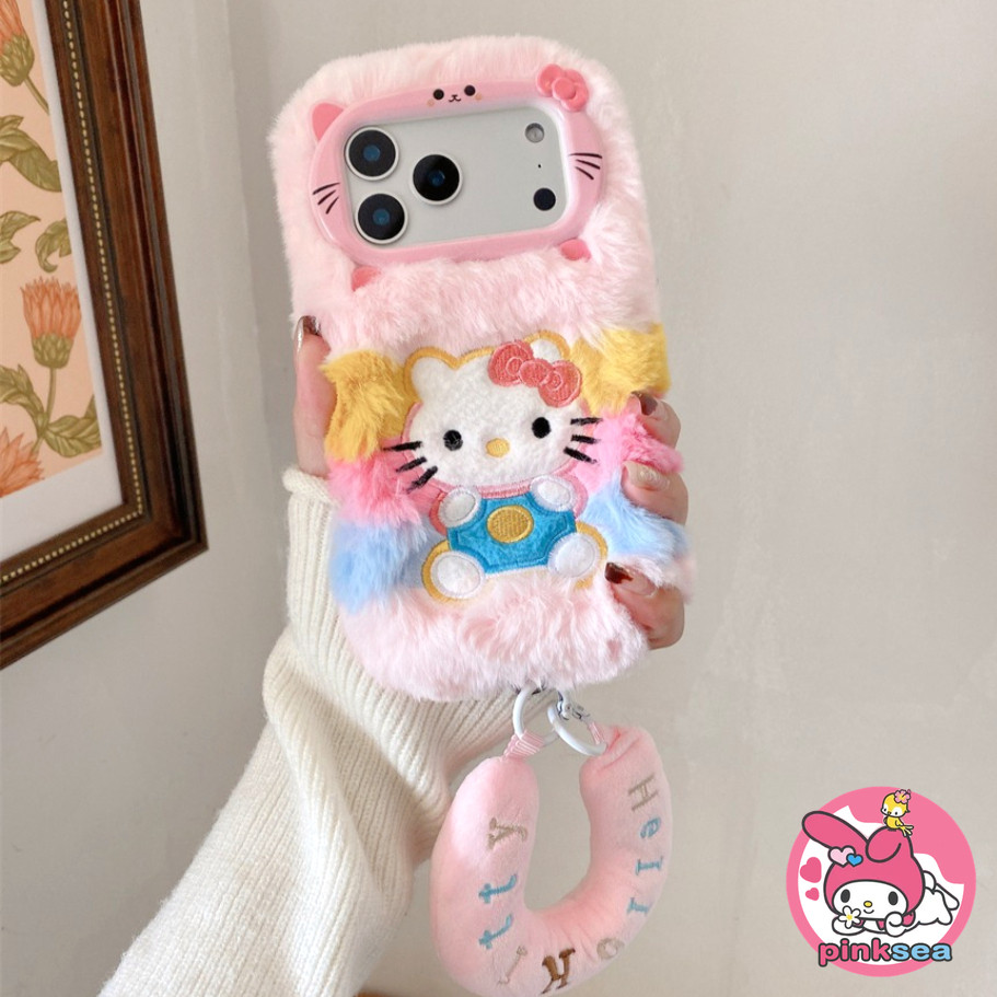กรณีโทรศัพท์คาร์ตูนฝูงฝูงฤดูหนาวหรูพร้อมเชือกที่เข้ากันได้สำหรับ iPhone 17 16 15 14 13 12 11 Pro Max Plus Pink สาวที่ทันสมัยการป้องกันกล้องกันกระแทก