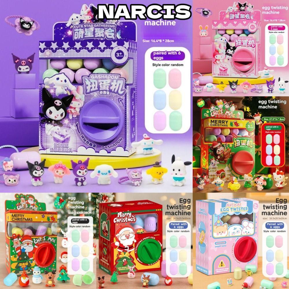 ของเล่นกล่อง NARCIS, บิดไข่ Kuromi Sanrio|คริสต์มาส DIY Fun Capsule Lottery Gashapon