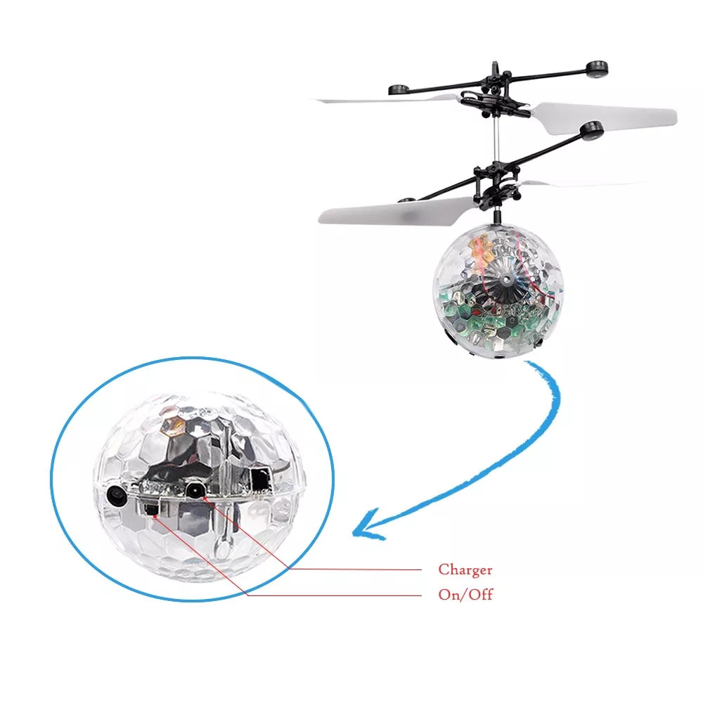 🔥คุณภาพสูง🔥 【Cod & 24h to ship】 flying ball, flying ball, flying ball with light, plane, sensor, toy