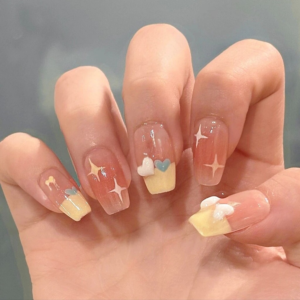 Hand-Wearing Nails Milk Blush French Cute Gentle Sweet Cat Eye Nails Piece 2025.12.7