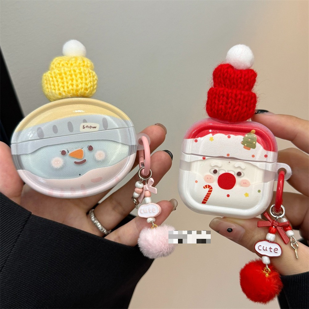 Ins Christmas Case สําหรับ Baseus MC1 pro / M3S / BP1 PRO กรณีการ์ตูนหูฟังซิลิโคน TPU Cover พร้อม ke