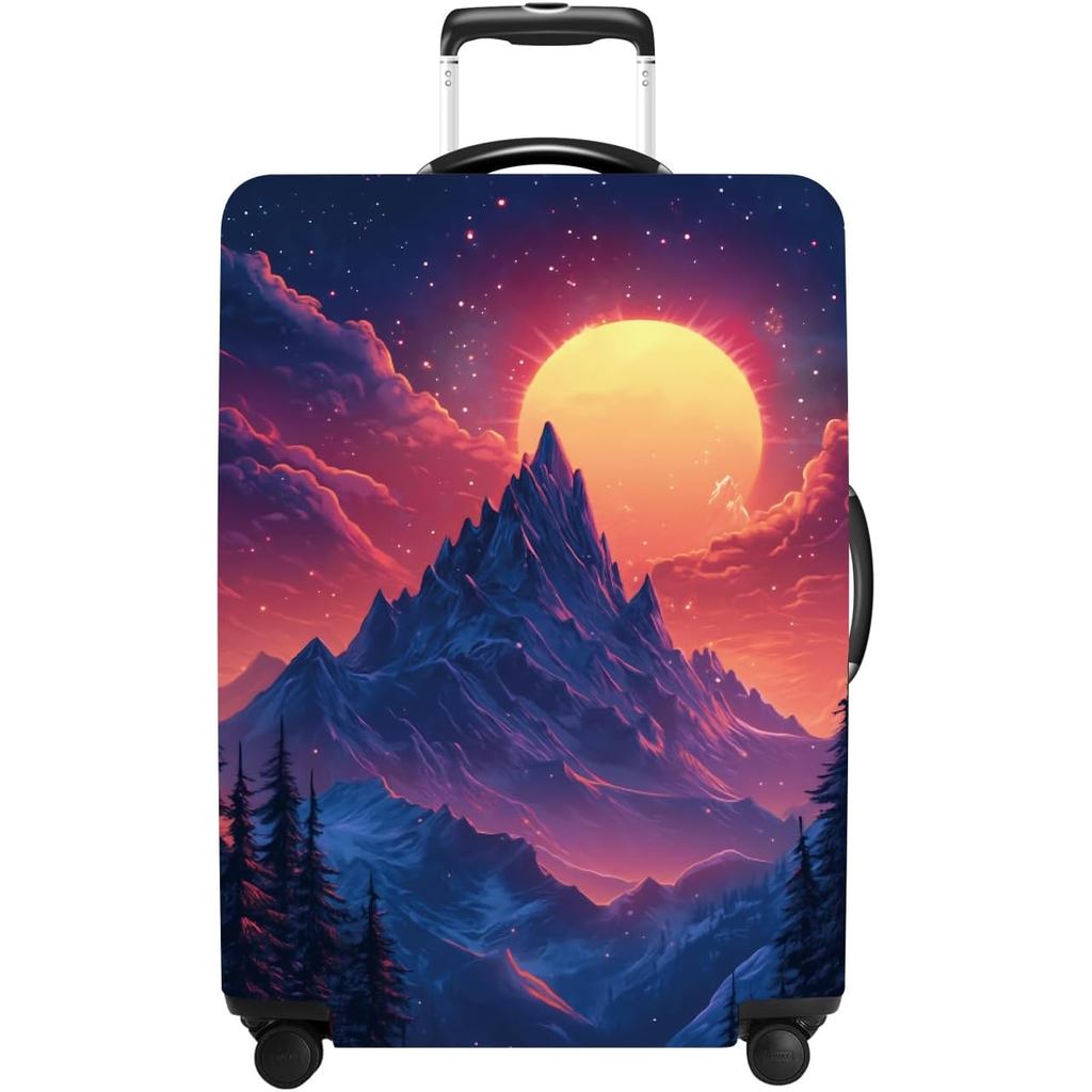 Luggage Cover Washable Suitcase Protector Anti-scratch Suitcase cover Fits 20-34 Inch Luggage (Snow 