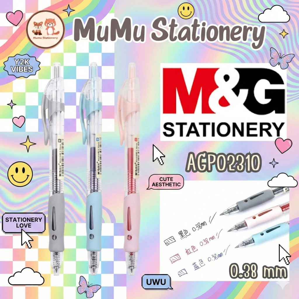 M&G AGP02310 0.38 mm Gel Pen – ปากกาเจลหัวเล็ก เขียนลื่น ดีไซน์มีสไตล์