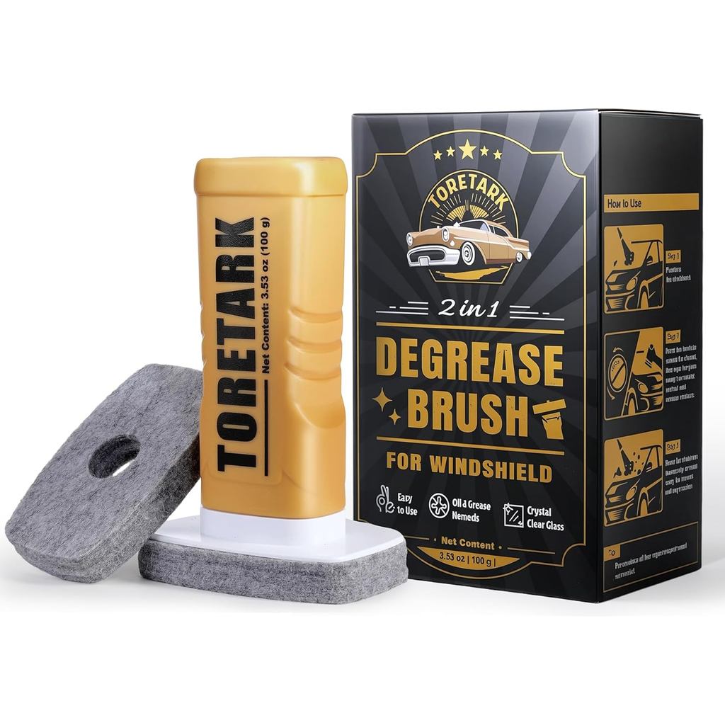 Automotive Oil Film Cleaning Brush for Car Windows, Windshield Cleaner, Clear Vision Glass Cleaner, 