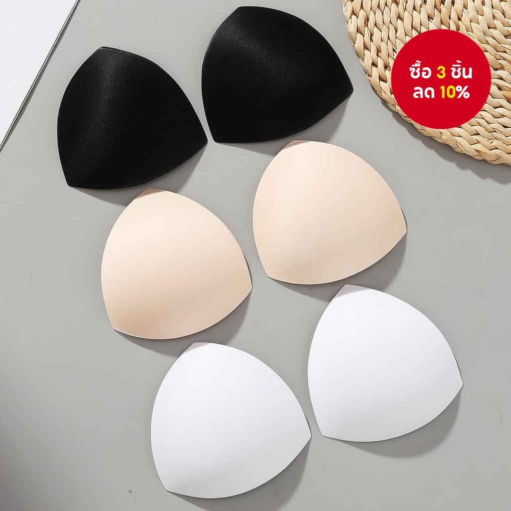 แผ่นรองบราทรงสามเหลี่ยม3คู่-แผ่นแทรกไร้รอยต่อระบายอากาศได้ดีสําหรับสปอร์ตบราและโยคะ | หลากสี