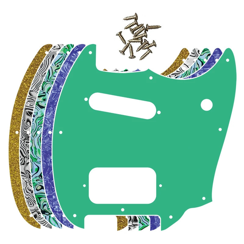 Pleroo ชิ้นส่วนกีตาร์ที่กําหนดเอง - สําหรับ US Squier Mustang SH Humbucker Pickups Scratch Plate Pic