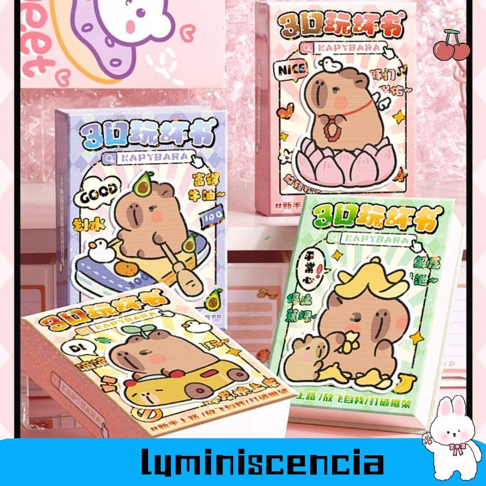 LUMINESCENCIA Kapibara Play Bad Book, Decompression Book Stress Relieving Pocket Notebook, Puzzle Ha