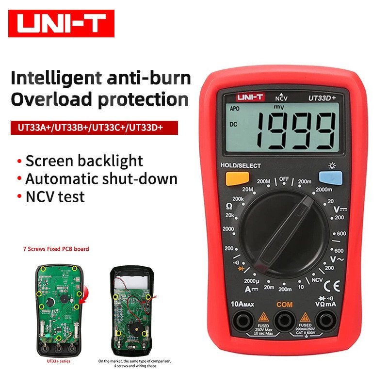 เข็มขัด Pocket Type C/Mini/Multimeter B++ Full Protection UT33AD+Burn-Proof Unid+Enhanced Version Di
