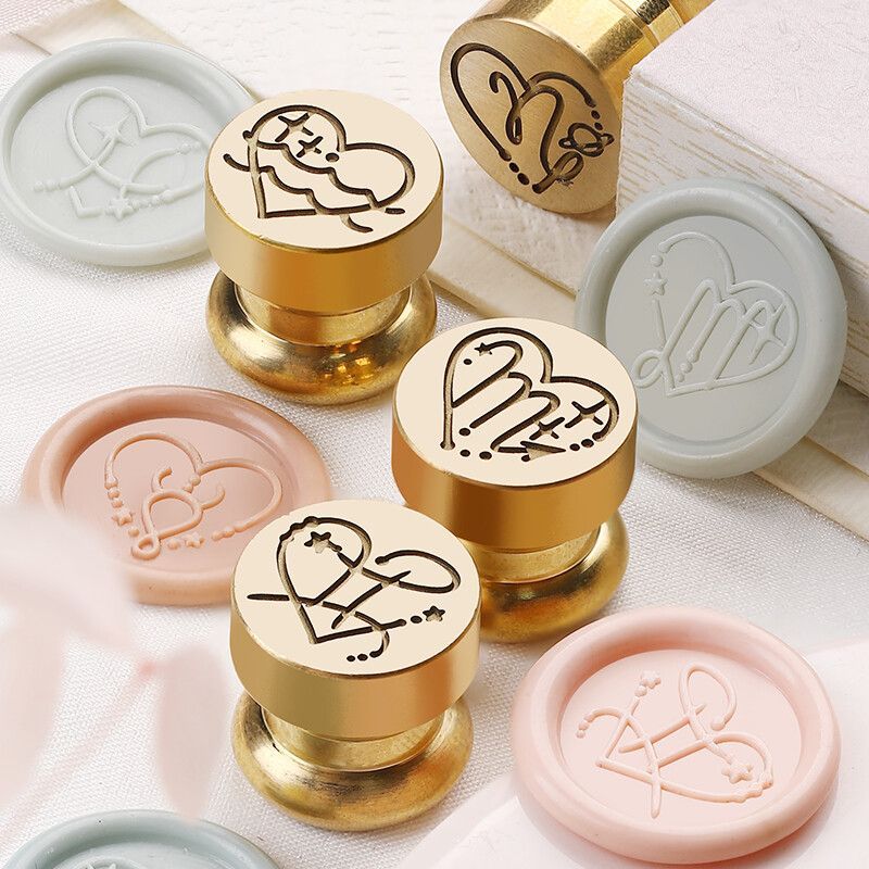 Mini Lacquer Seal เลเซอร์แกะสลักทองแดงหัว 12 Constellation Series ใหม่หัตถกรรมของขวัญวันเกิดวรรณกรรม