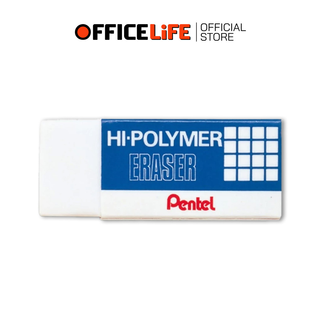 Pentel (เพนเทล) ยางลบ Hi-Polymer Eraser รุ่น ZEH-05 ขนาดกลาง เนื้อขาว ( 1 ก้อน )