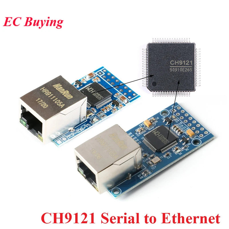 CH9121 Serial to Ethernet โมดูลเครือข่ายแปลงชิป RJ45 Microcontroller เกรดอุตสาหกรรม SCM เครือข่าย ST