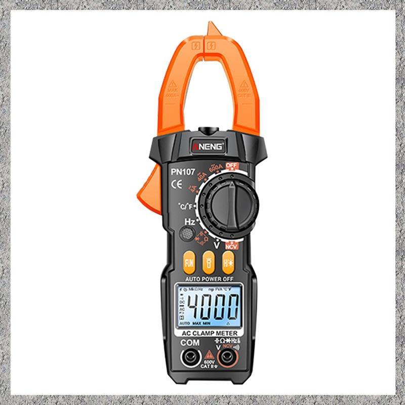 PN107 Digital Clamp Meter 600A เครื่องทดสอบแรงดันไฟฟ้า True RMS มัลติมิเตอร์ NCV Induction Ohmm Curr