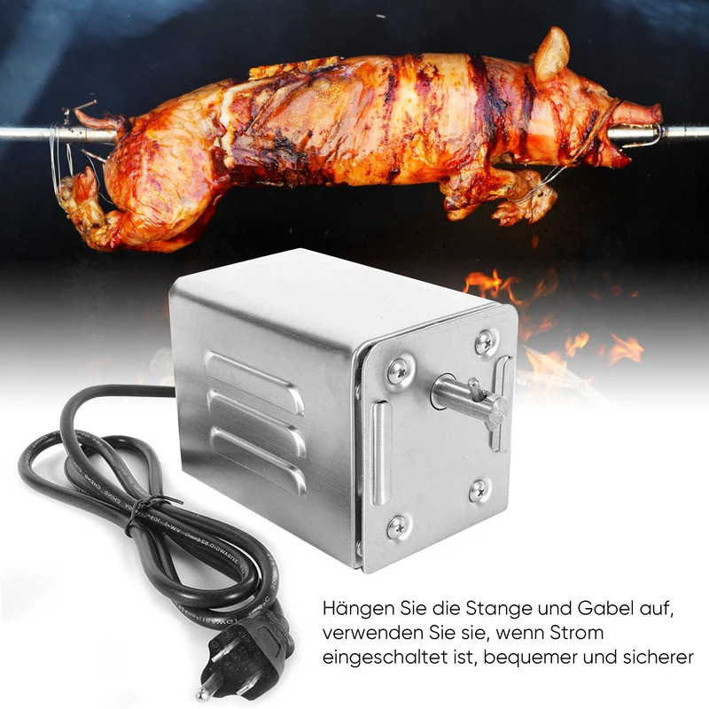 มอเตอร์หมุนปิ้งย่างไฟฟ้า SP-S40 สแตนเลส มอเตอร์ย่างไก่ แพะ หมู อุปกรณ์บาร์บีคิวกลางแจ้ง