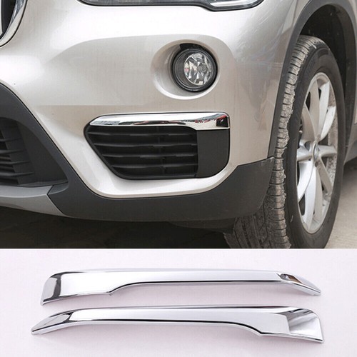 Chrome ABS Front Fog Light Lamp Strip Cover For BMW X1 F48 2016-2019 Accessories