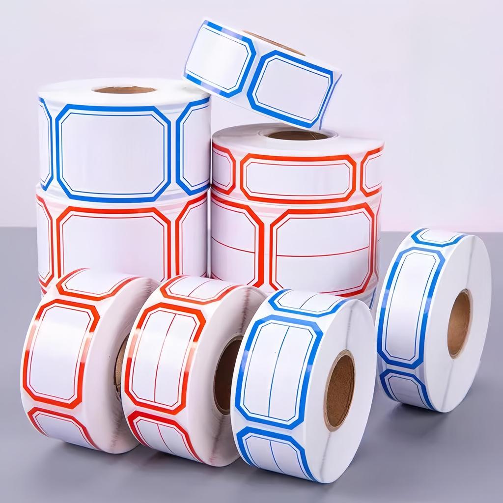 Simple Label Roll Sticker สติ๊กเกอร์ฉลากกาวกันน้ํา Self-Adhesive ชื่อสติกเกอร์เครื่องเขียน WJ888