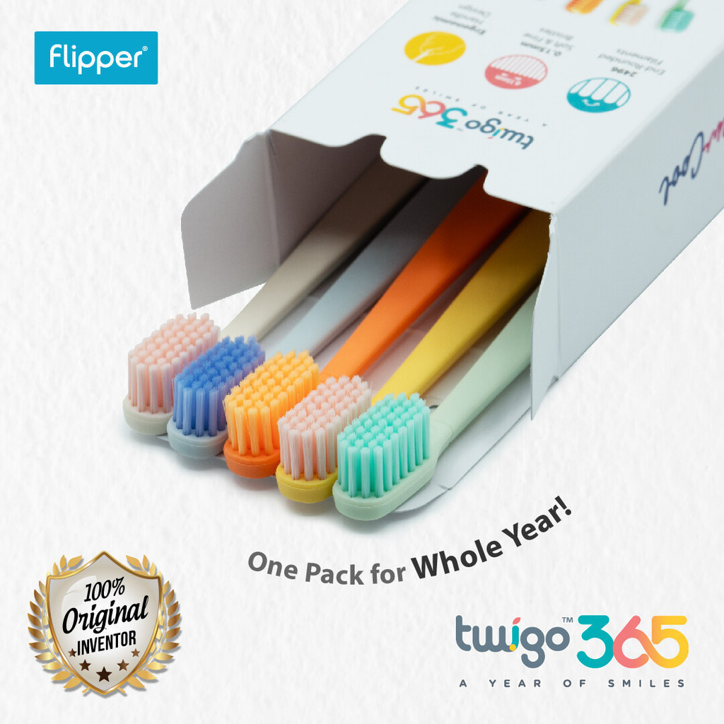 แปรงสีฟัน Flipper Twigo 365 แปรงสีฟัน 5 in 1