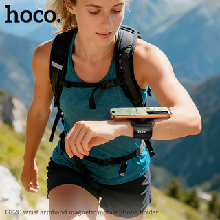 HOCO GT20 สายรัดแขน สายรัดข้อมือ พร้อมแม่เหล็กมือถือ แรงดูด สำหรับออกกำลังกาย ซักทำความสะอาดได้ hc6