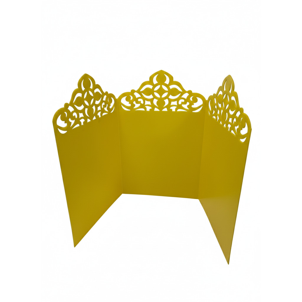 ฟิวเจอร์บอร์ด 3 พับ ลายฉลุ ลายไทย ขนาด 65X120 ซม. หนา 3 มม. มีหลายสีให้เลือก - รูปที่ 5