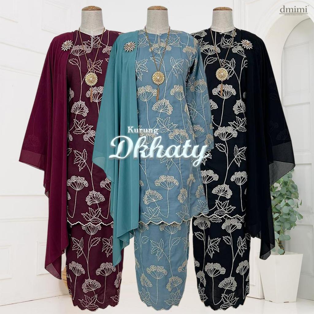 DMIMI Kurung Pahang DKHATY Sulam Pahang Labuh Premium Luxe เย็บปักถักร้อยขนาดเล็กขนาด Plus ขนาด
