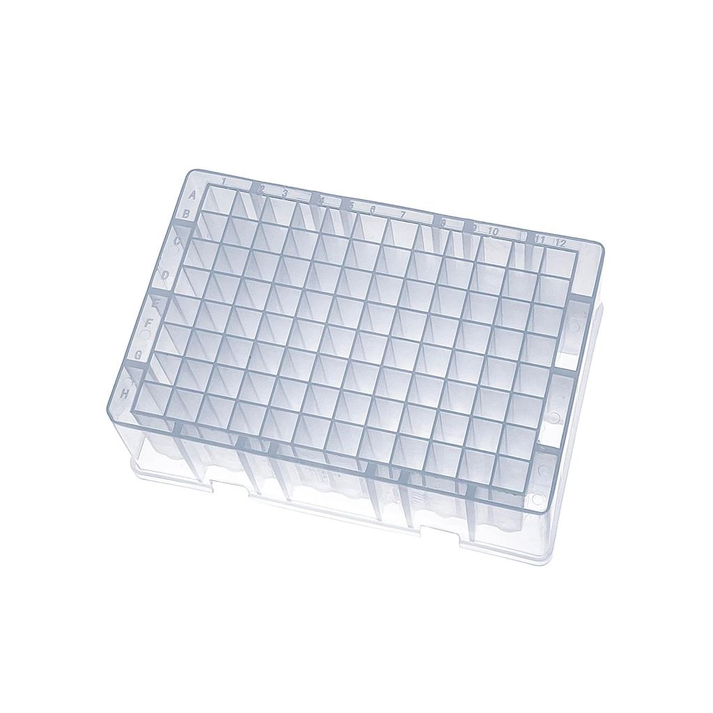 MUHWA 96 Wells Deep Well Plate, แผ่นเก็บของ 1.2 มล., ก้นกลม, แพ็ค 5 ชิ้น