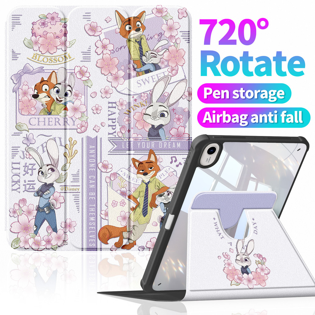 A1506 Sakura สัตว์ City เหมาะสําหรับ Huawei MatePad 12X กรณี Ultra-Thin แบบพกพา Stylus เก็บหนังฝาครอบขาตั้งแนวนอนหน้าจอแนวตั้งสลับเหมาะสําหรับ 11.5 S "2025/SE 11 "/Pro/Air/13 "/12.6 "/10.4 "10.8"แท็บเล็ตหัวเว่ยเต็มช่วง