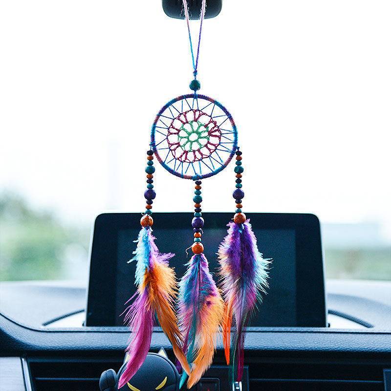 Internet Celebrity Dreamcatcher Automobile Hanging Ornament Rearview Mirror Dreamcatcher Car Hanging