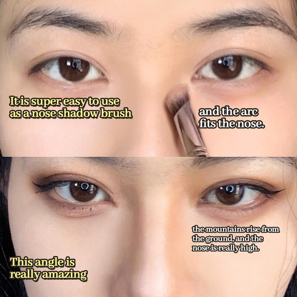 Professional Foundation คอนซีลเลอร์แปรงแต่งหน้ามุมเครื่องมือไม่มีรอยต่อ Dark Circles Contour G5m3