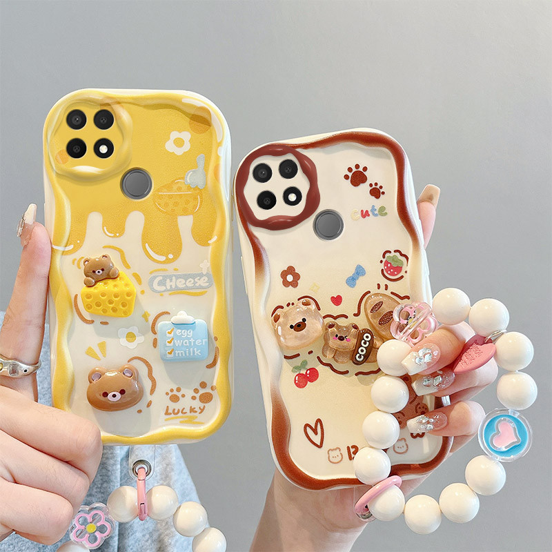 เคส For Oppo A15S / A15 / A35 / CPH2085 / CPH2179 TPU เคสโทรศัพท์ตุ๊กตา 3D แบบครีมมีหลายรูปแบบ BBNYG