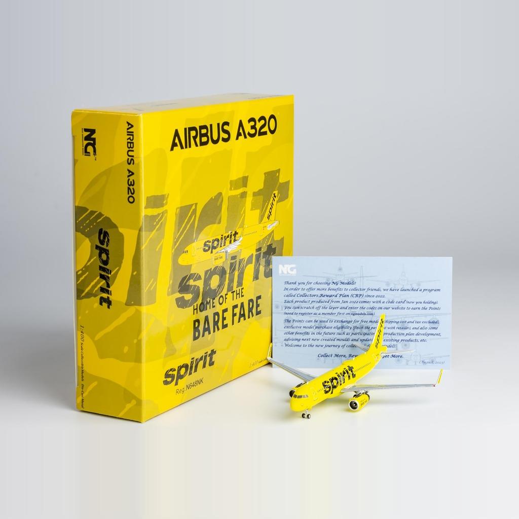 NG 1/400 American Spirit Airlines A320-200/A321-200 N648NK Alloy Airliner รุ่น