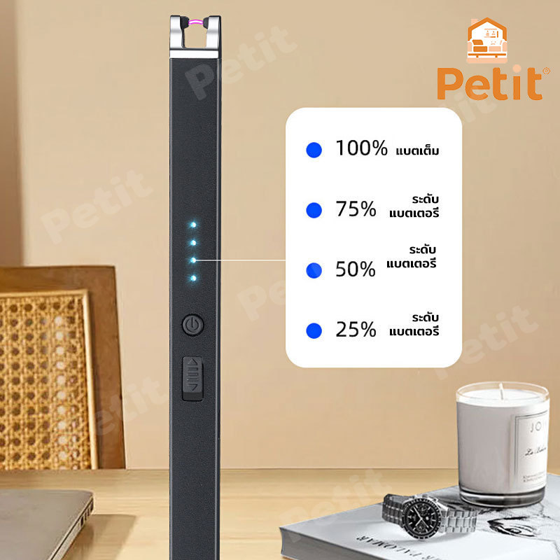 ไฟแช็ก USB ปืนจุดแก๊สไฟฟ้า ที่จุดเตาแก๊ส ปืนจุดไฟ Electric Lighter ชาร์จได้ กันลม ใช้จุดเทียนหอมและเตาแบบต่างๆ - รูปที่ 4