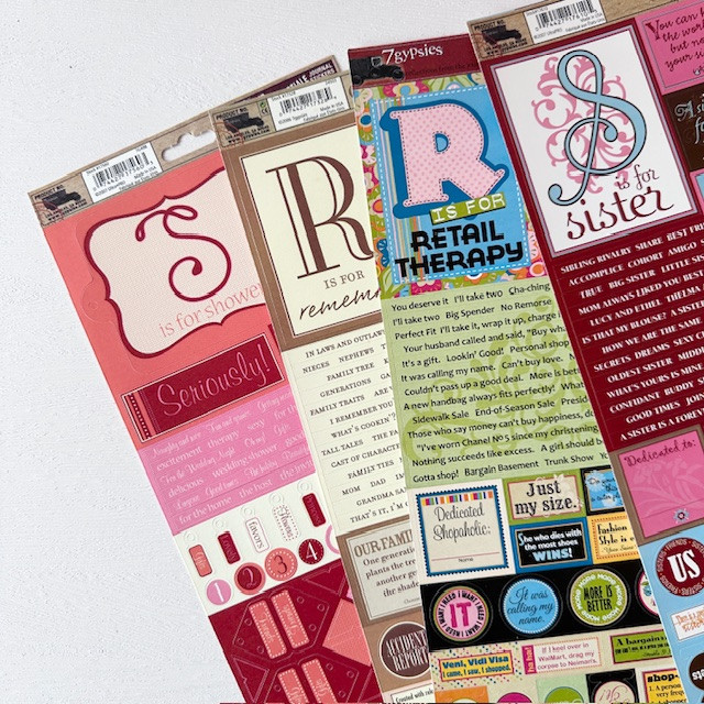 7Gypsies 97% Complete Journaling Stickers - RS (สําหรับวารสาร, ALbums)