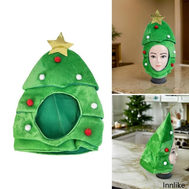 INN หมวกต้นคริสต์มาสพร้อม Pompoms Holiday Headwear อุปกรณ์ประกอบฉากภาพ