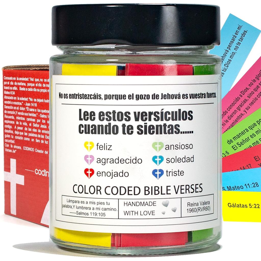 สเปน Verse Jar, Leeme Cuando Santas Versículos สําหรับของขวัญคริสตัล,ของขวัญ