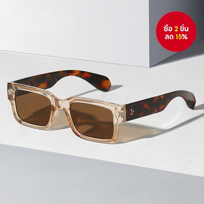 แว่นกันแดดทรงสี่เหลี่ยมแฟชั่น Unisex Retro Street Photography UV Protection